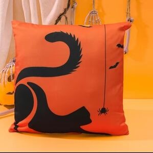 New Halloween black cat silhouette home decor accent pillow case